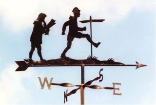 Lady Man and signpost weathervane